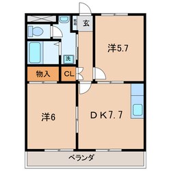 碧南中央駅 徒歩7分 2階の物件間取画像